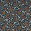 Clarke & Clarke HAZELBURY LINEN MIDNIGHT/SPICE Fabric