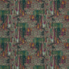 Clarke & Clarke Hillcrest Velvet Forest/Raspberry Upholstery Fabric