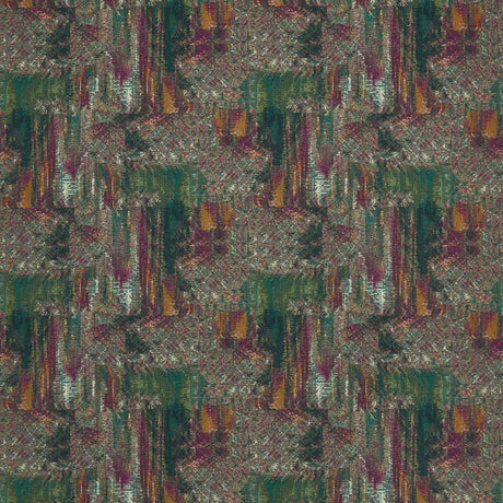 Clarke & Clarke HILLCREST VELVET FOREST/RASPBERRY Upholstery Fabric