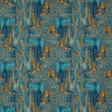 Clarke & Clarke HILLCREST VELVET TEAL/SPICE Upholstery Fabric