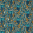 Clarke & Clarke HILLCREST VELVET TEAL/SPICE Upholstery Fabric