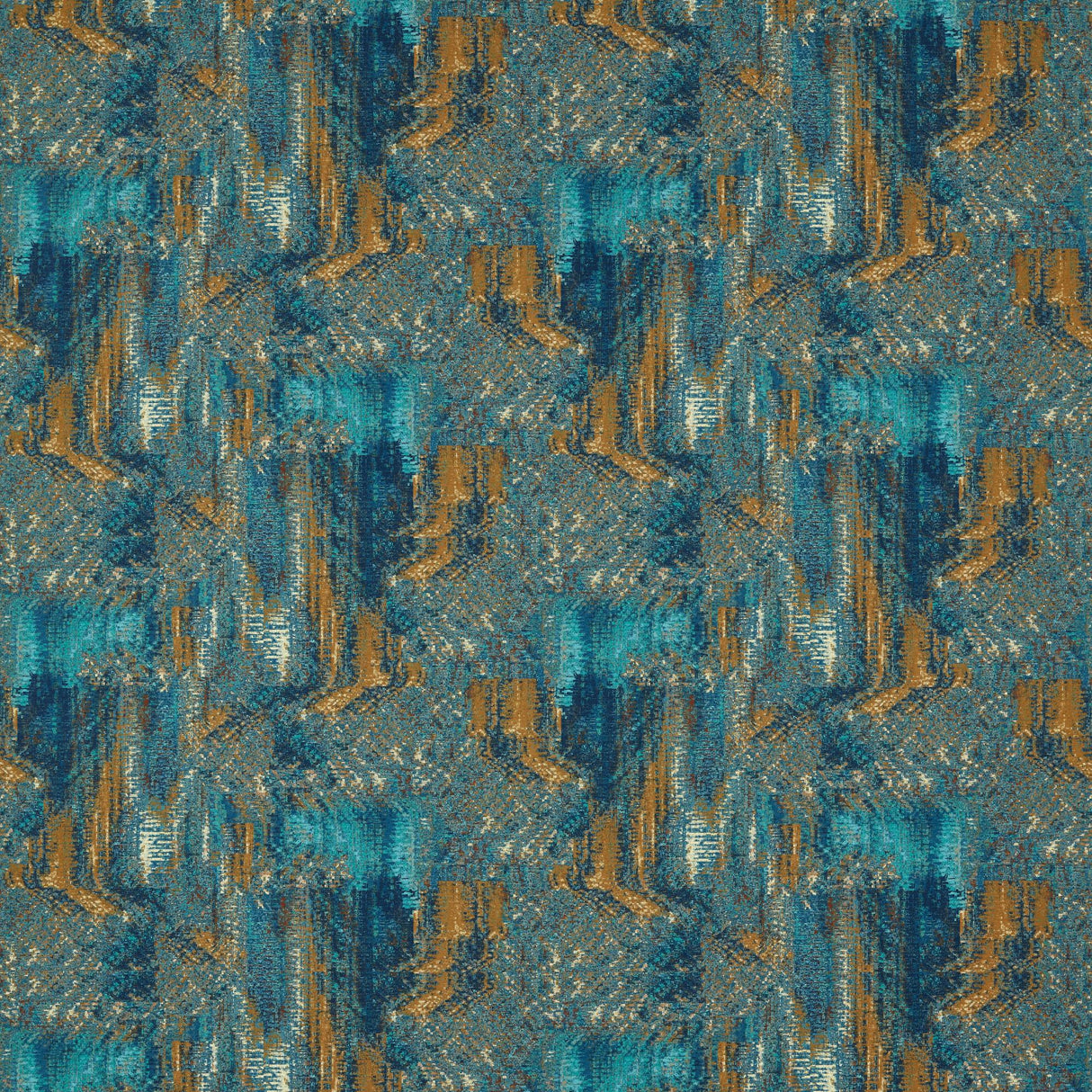 Clarke & Clarke HILLCREST VELVET TEAL/SPICE Upholstery Fabric