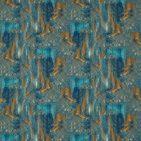 Clarke & Clarke HILLCREST VELVET TEAL/SPICE Upholstery Fabric