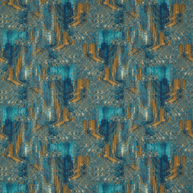 Clarke & Clarke HILLCREST VELVET TEAL/SPICE Upholstery Fabric