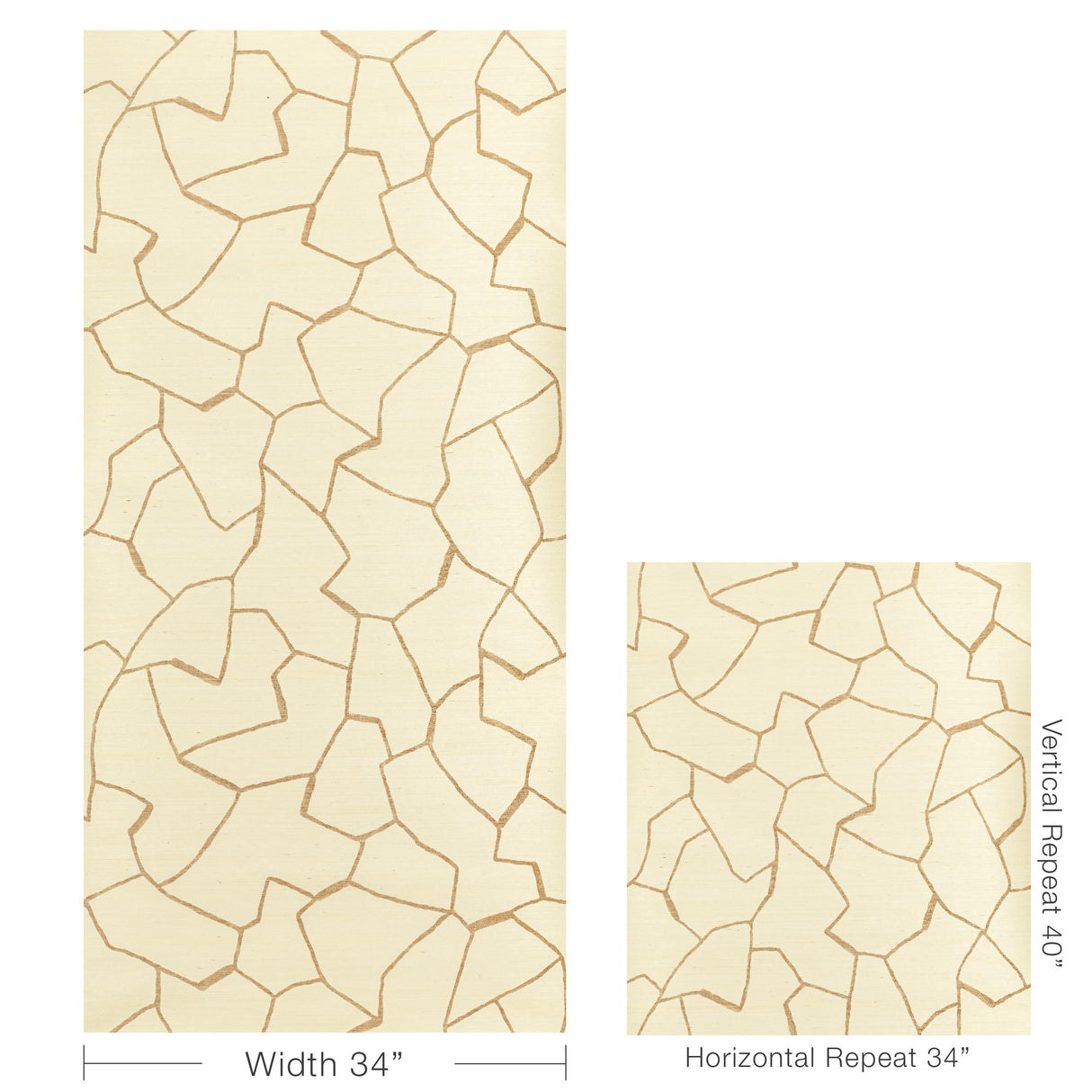 Donghia W-BARK CLOTH GOLD Wallpaper