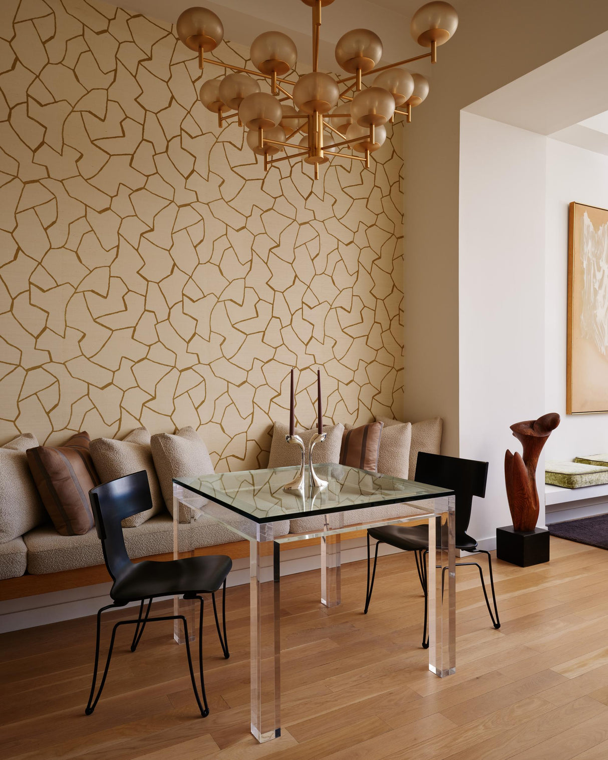 Donghia W-BARK CLOTH GOLD Wallpaper
