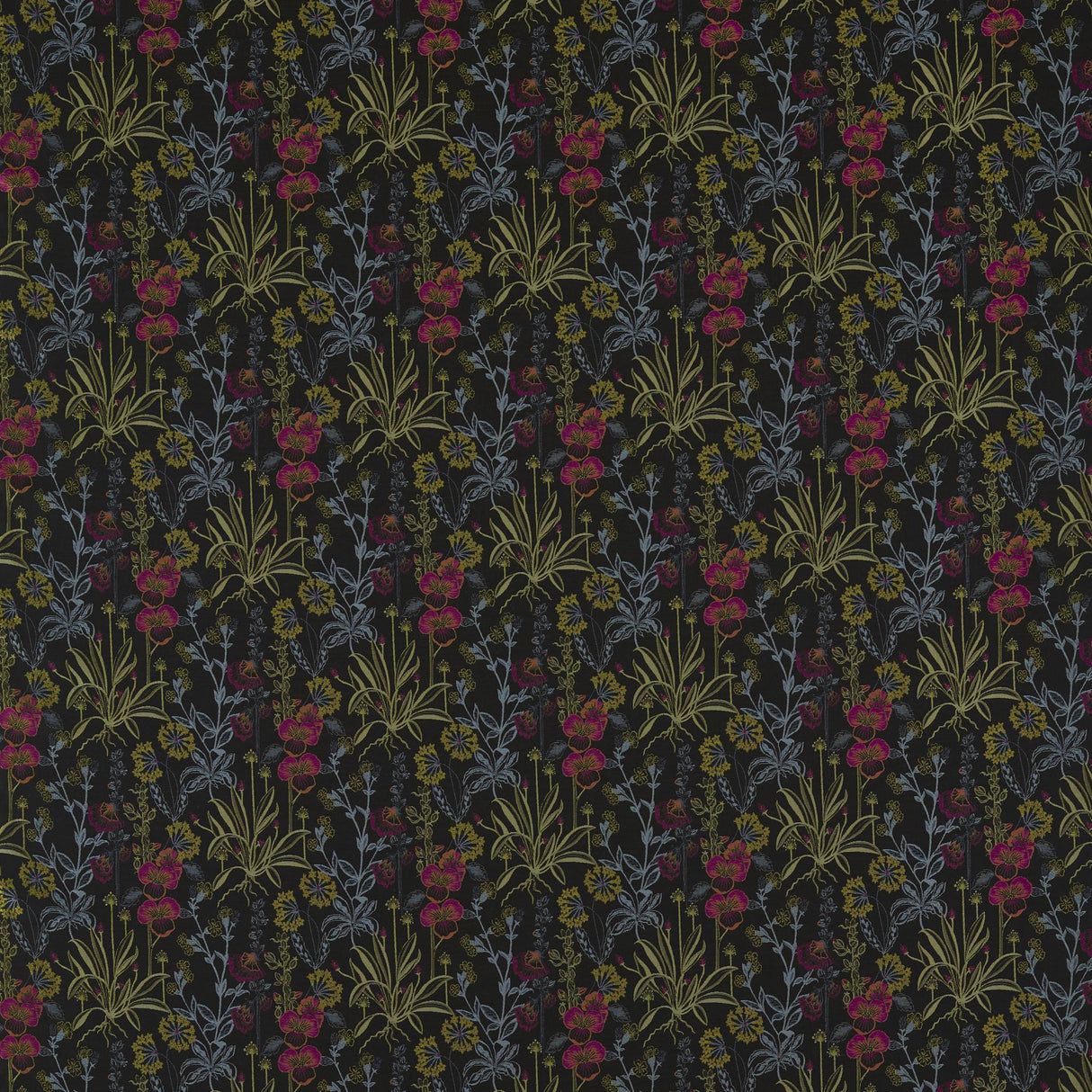 Clarke & Clarke ELMSDALE JACQUARD NOIR Drapery Fabric