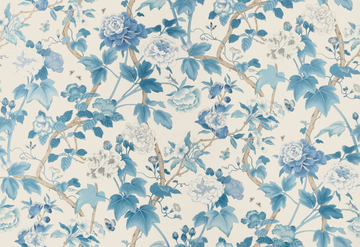 Lee Jofa GARDENIA PAPER DELFT/SKY Wallpaper