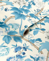 Lee Jofa GARDENIA PAPER DELFT/SKY Wallpaper