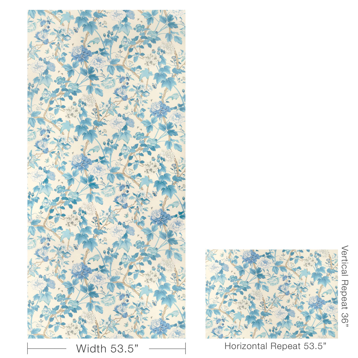 Lee Jofa GARDENIA PAPER DELFT/SKY Wallpaper