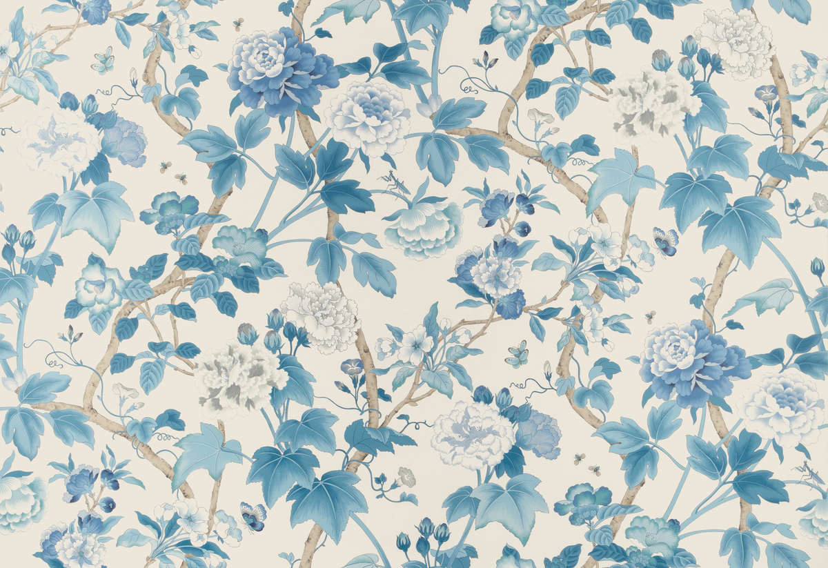 Lee Jofa GARDENIA PAPER DELFT/SKY Wallpaper