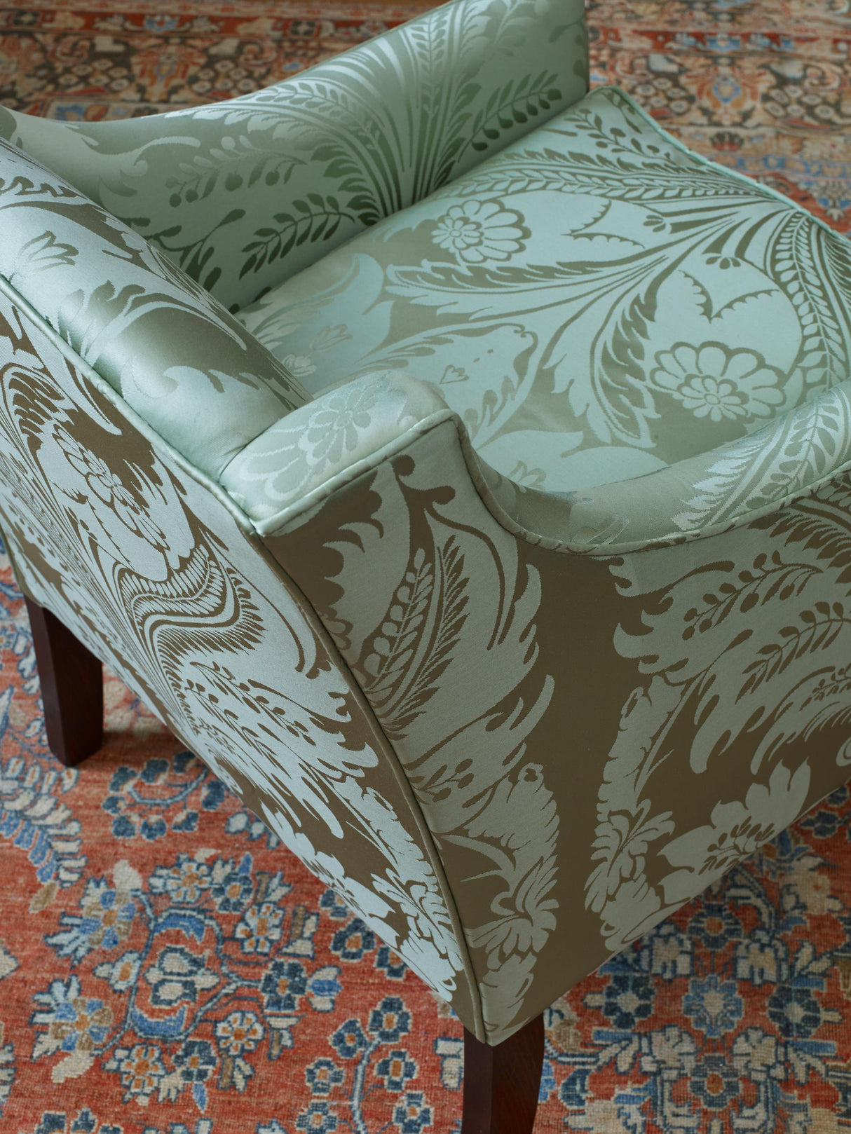 Zoffany Cinnabar Suffolk Damasks & Stripes Fabric