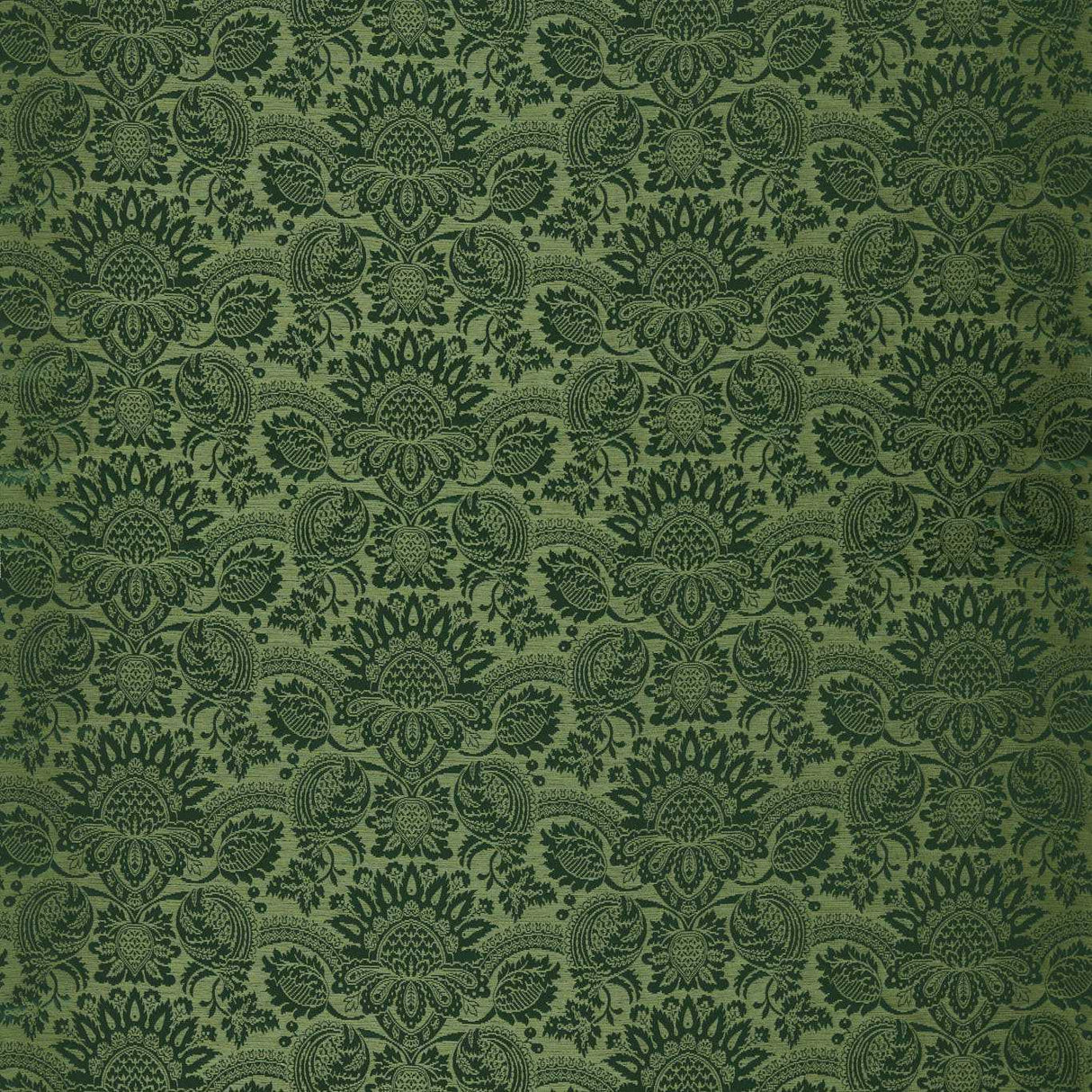 Zoffany Pomegranate Brocatelle Huntsman Green Fabric