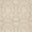 Zoffany Arabesque Silk Warm White Fabric