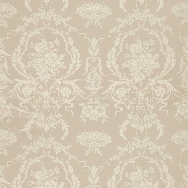 Zoffany Arabesque Silk Warm White Fabric