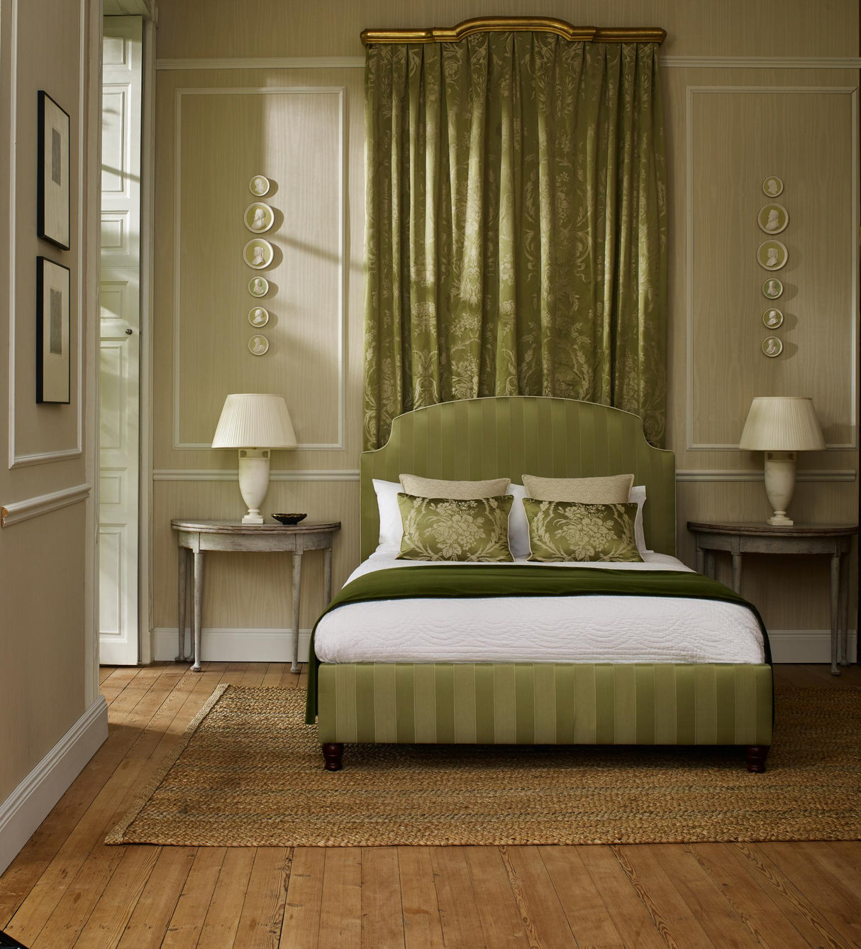 Zoffany Stockholm Blue Suffolk Damasks & Stripes Fabric