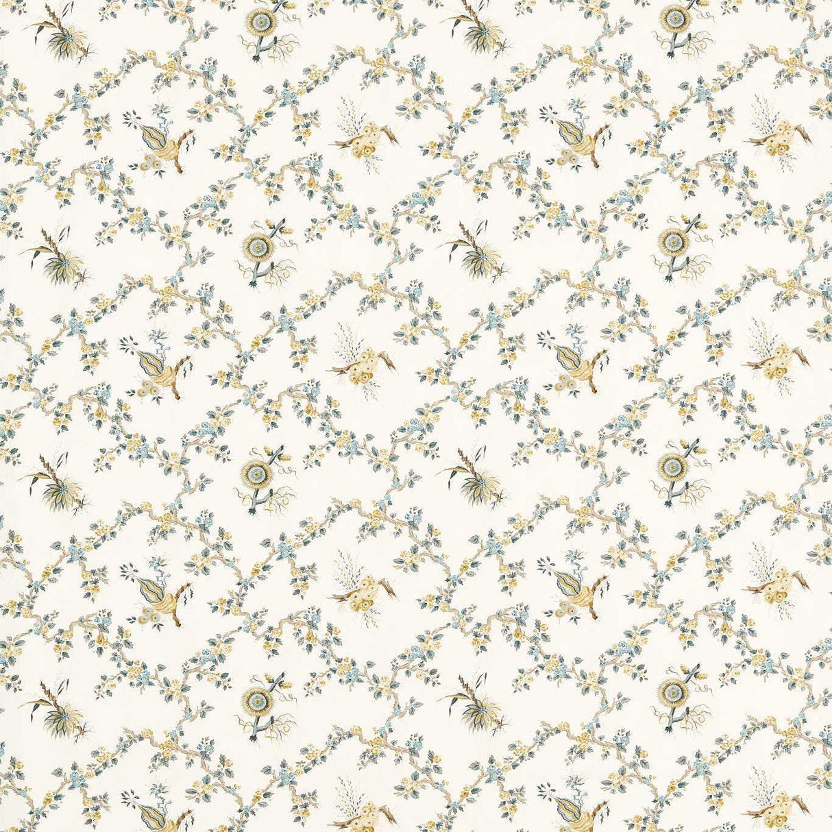 Sanderson Trelliage Chamomile/Chalk Fabric