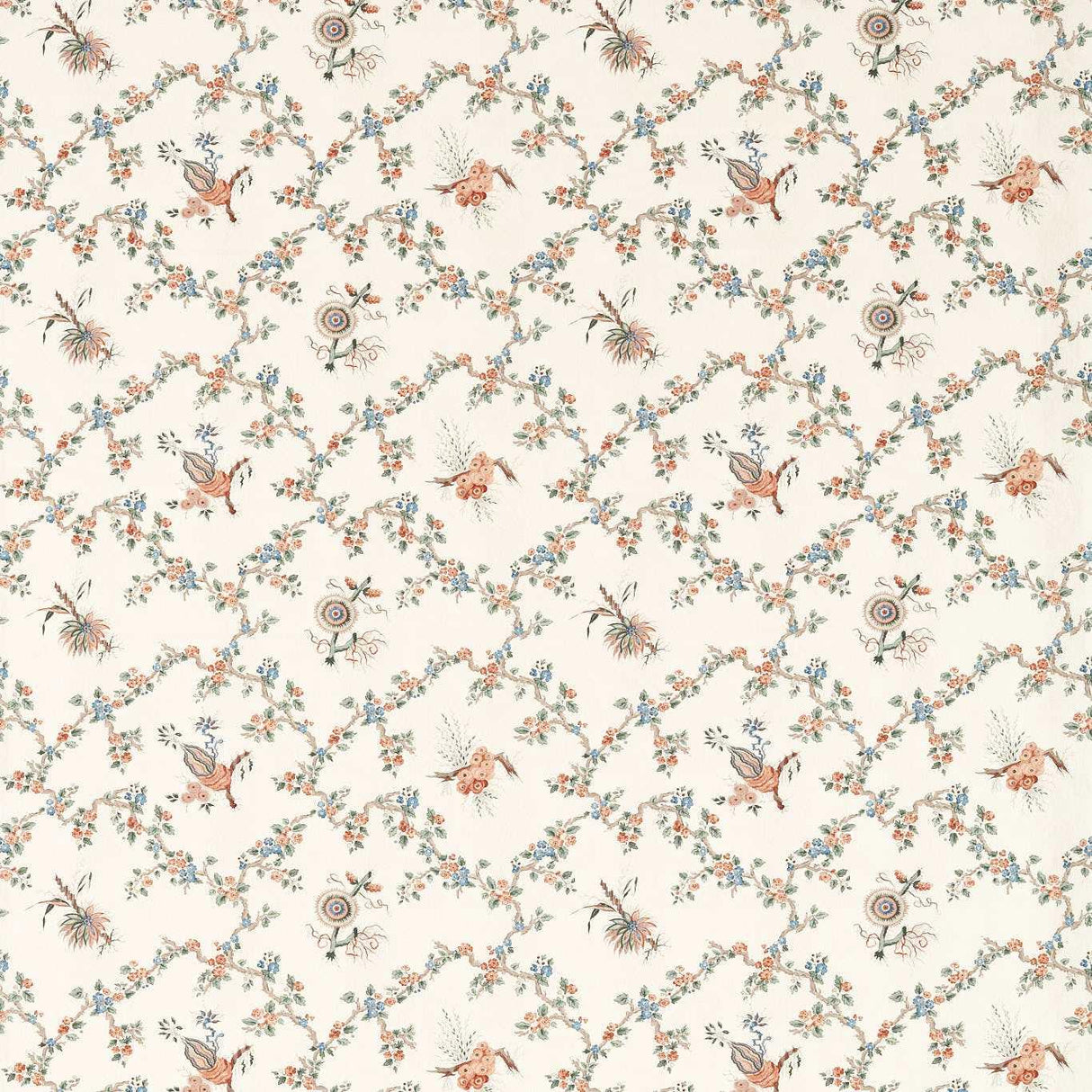 Sanderson Trelliage Sandstone/Woad Fabric