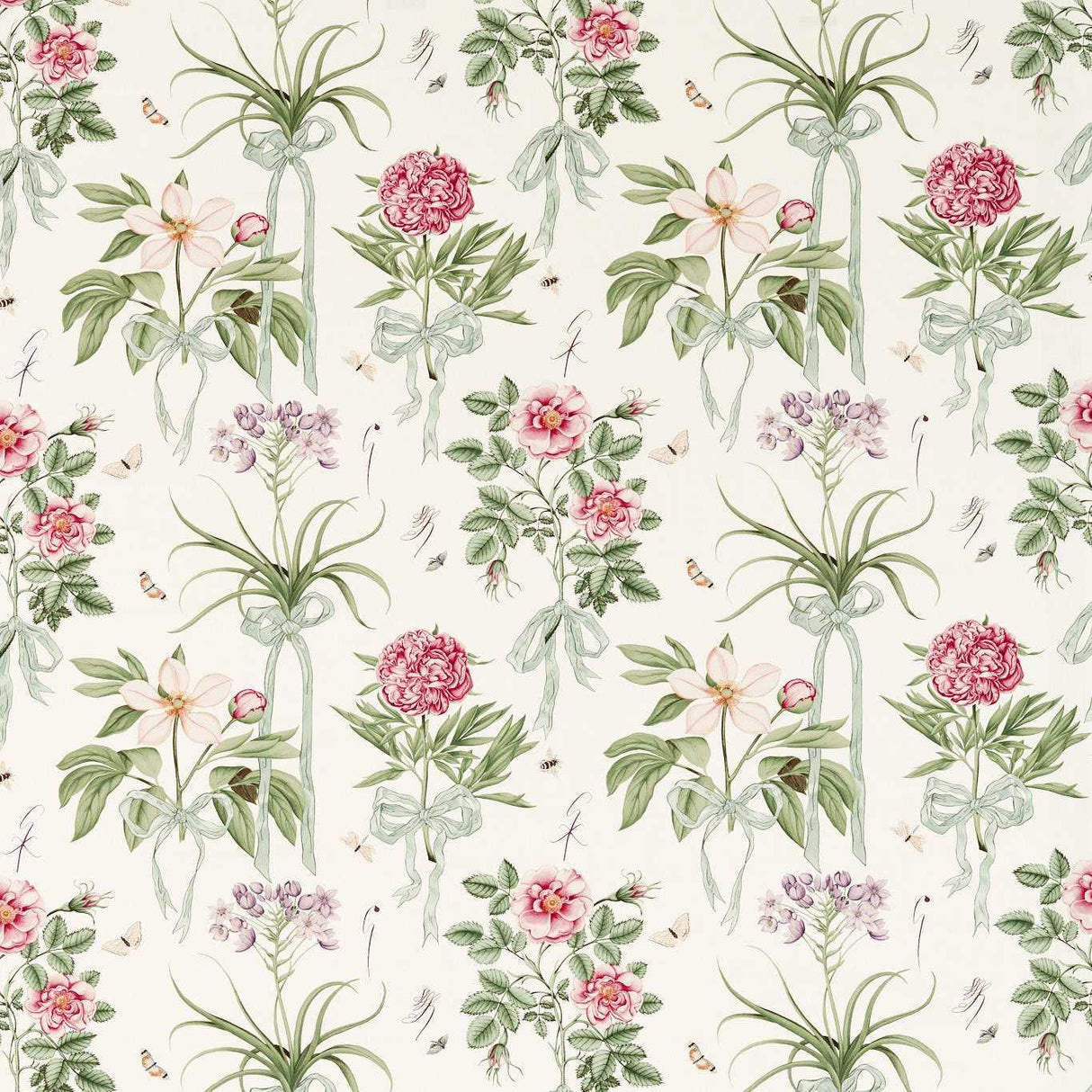 Sanderson Cupid`s Beau Parchment/Madder Fabric