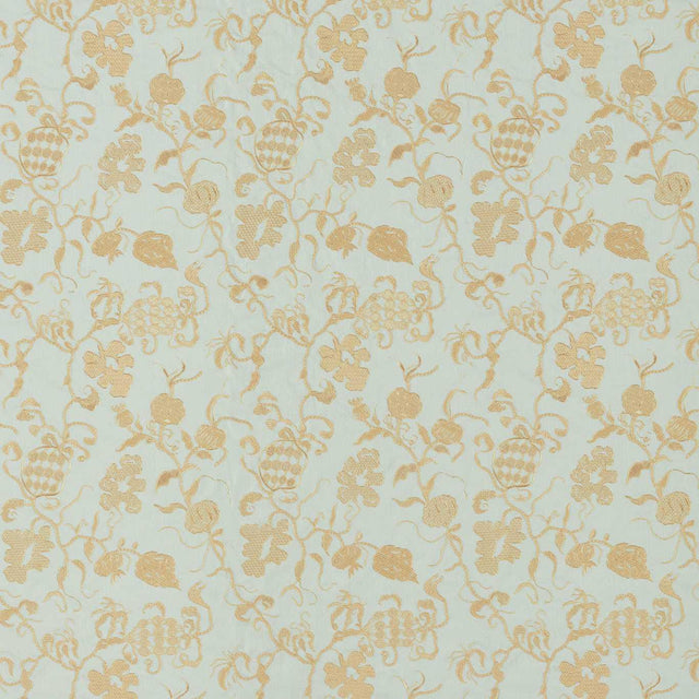 Sanderson Mydsomer Pickings Smog Blue/Lame Gold Fabric