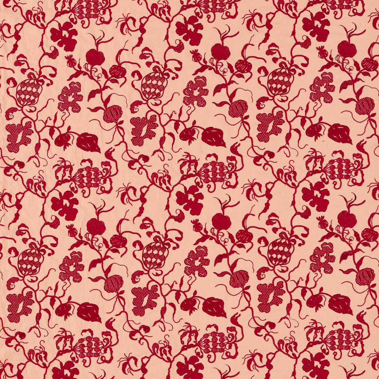 Sanderson Mydsomer Pickings Conch/Madder Fabric
