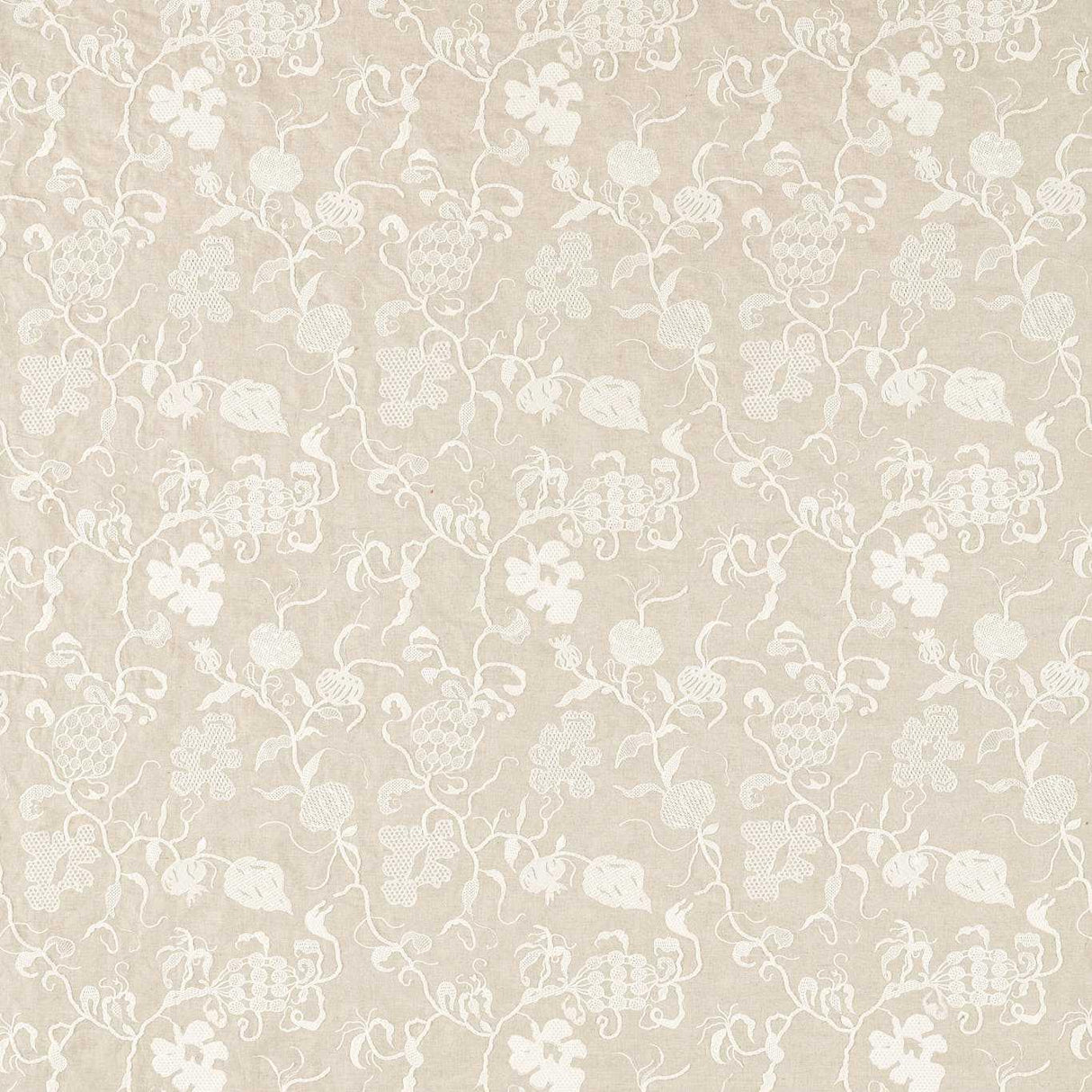 Sanderson Mydsomer Pickings Linen/Chalk Fabric
