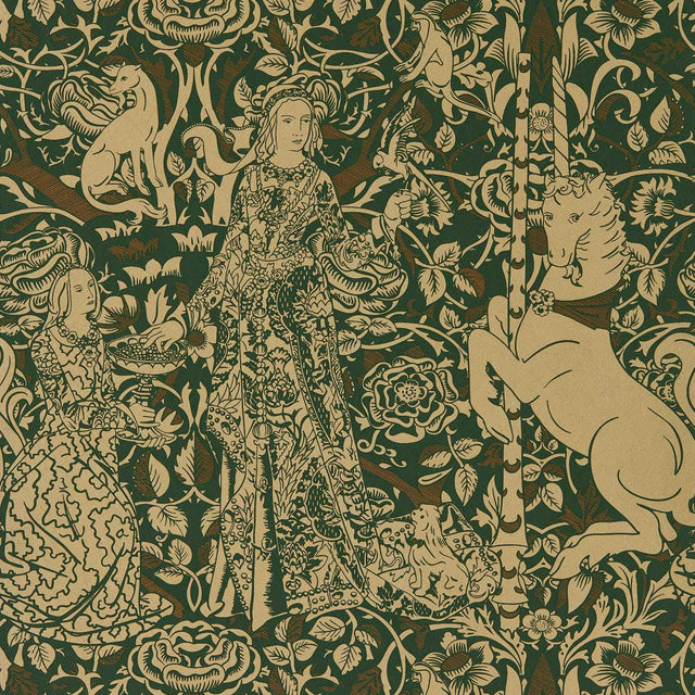 Sanderson Aurelia`s Grail Gobelin Green/Bronze Wallpaper