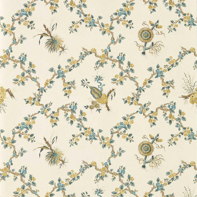 Sanderson Trelliage Chamomile/Chalk Wallpaper