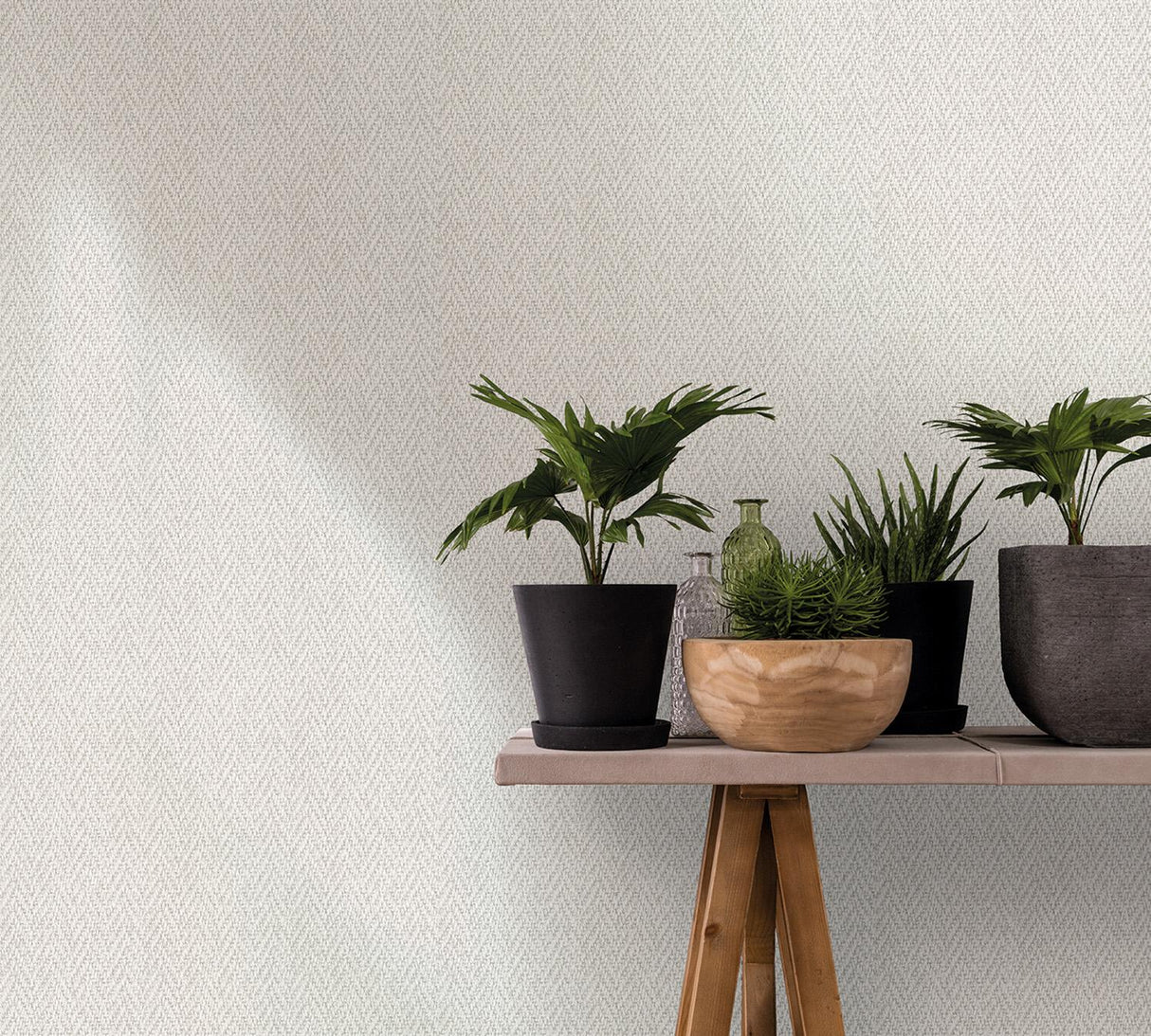 Galerie Chevron Sisal Weave Beige Wallpaper