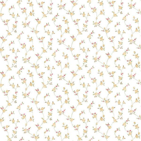 Galerie Petite Floral Trail White Wallpaper