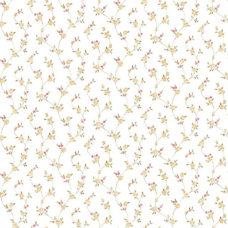 Galerie Petite Floral Trail White Wallpaper