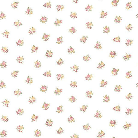 Galerie Floral Motif White Wallpaper