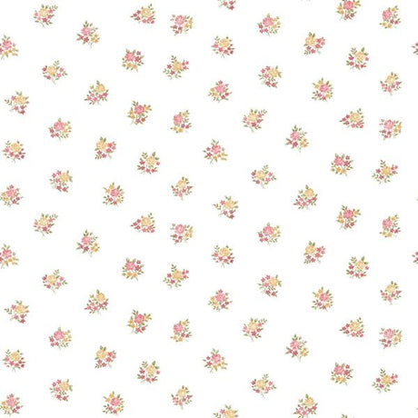 Galerie Floral Motif White Wallpaper