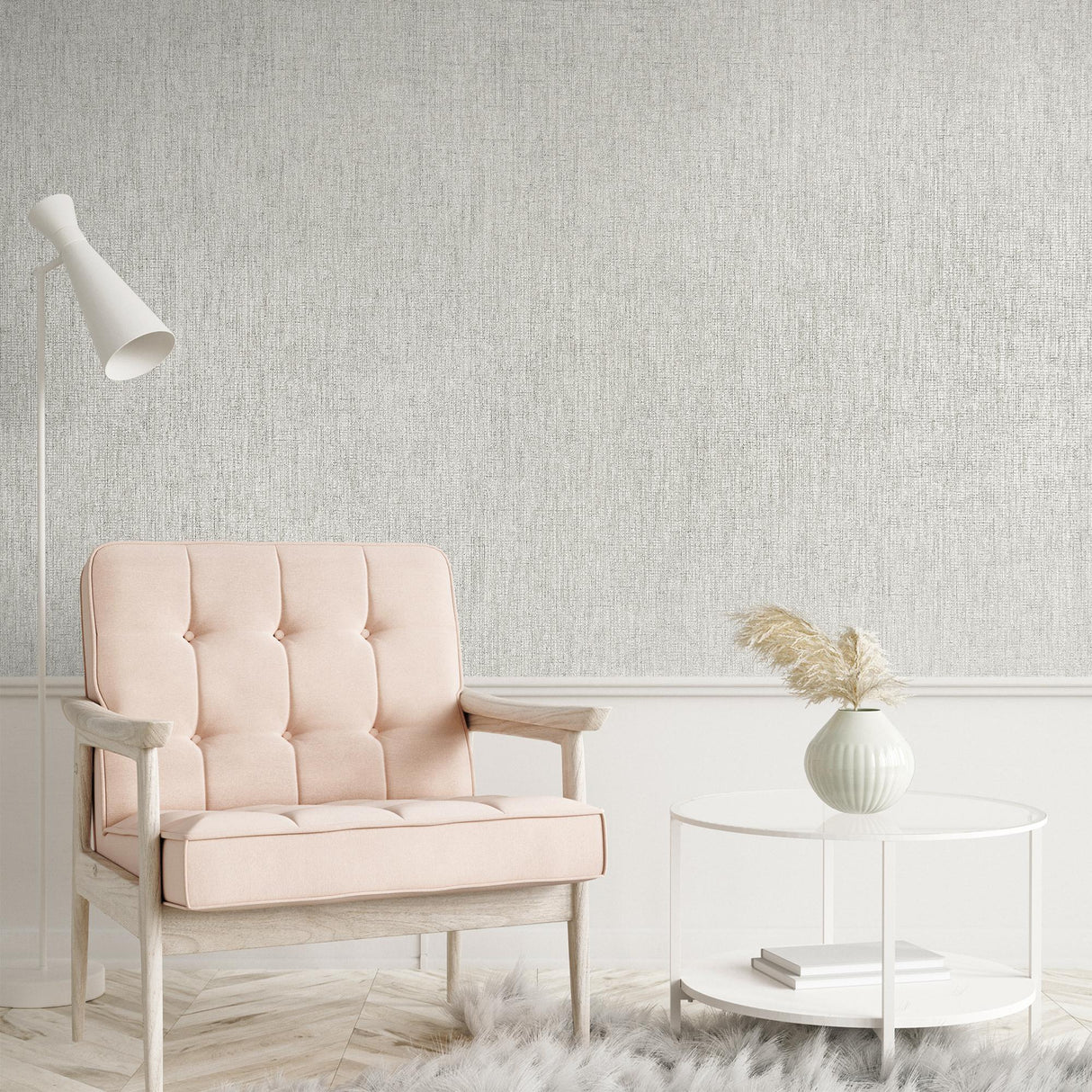 Galerie Canvas Silver Grey Wallpaper