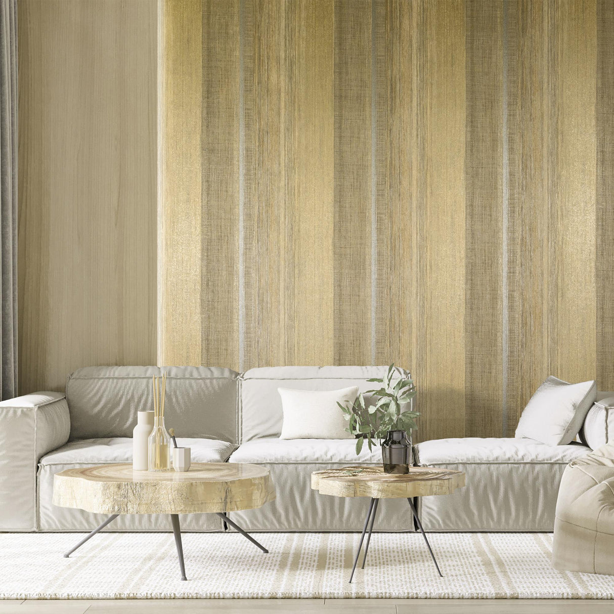 Galerie Chiffon Bronze Brown Wallpaper