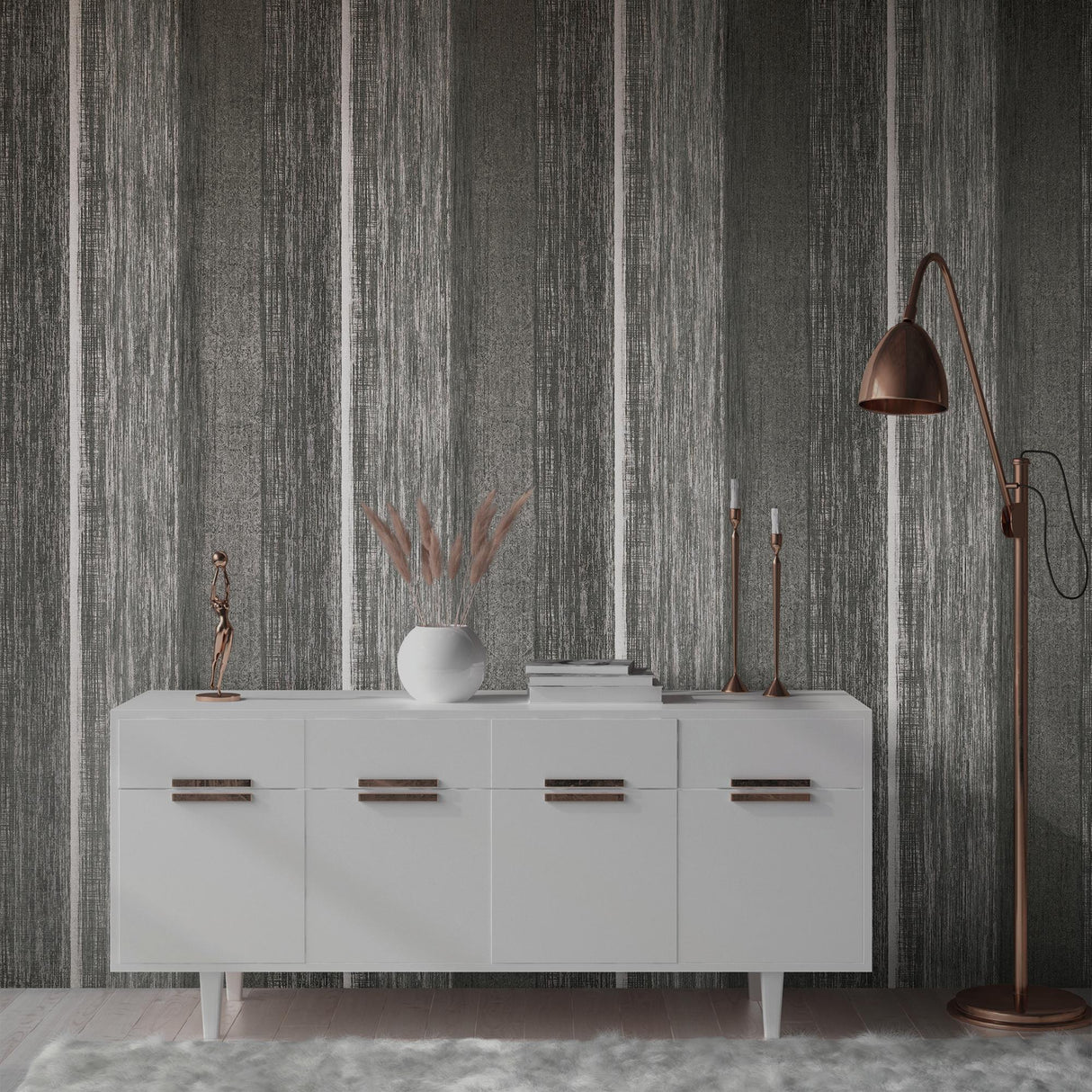 Galerie Chiffon Black Wallpaper