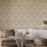 Galerie Brocade Bronze Brown Wallpaper