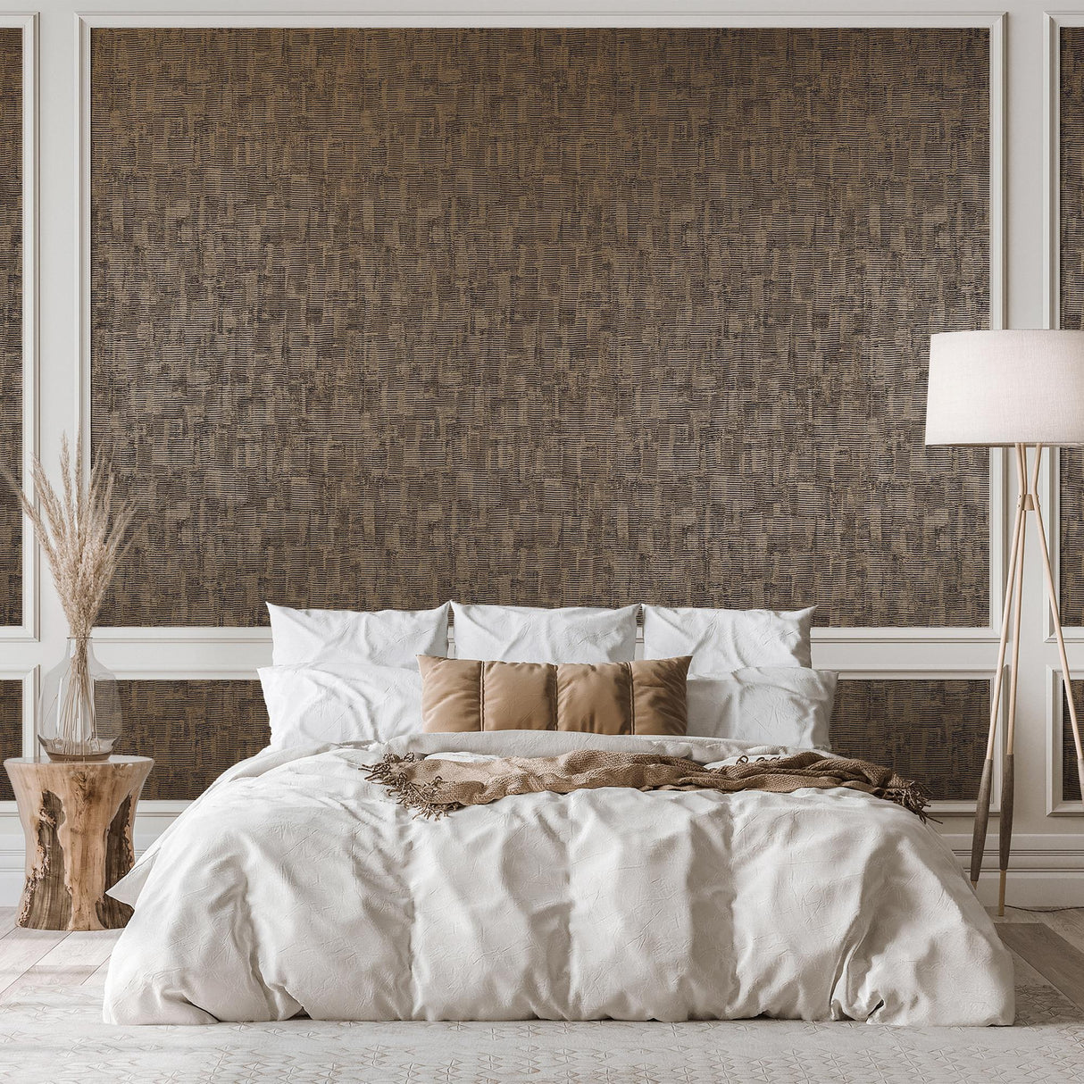 Galerie Jaquard Bronze Brown Wallpaper