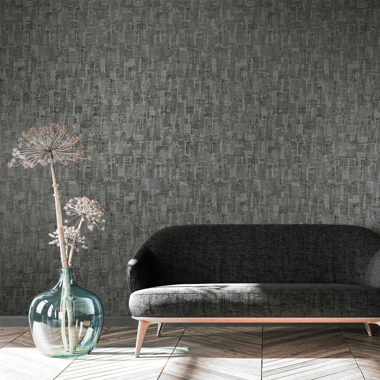 Galerie Jaquard Black Wallpaper