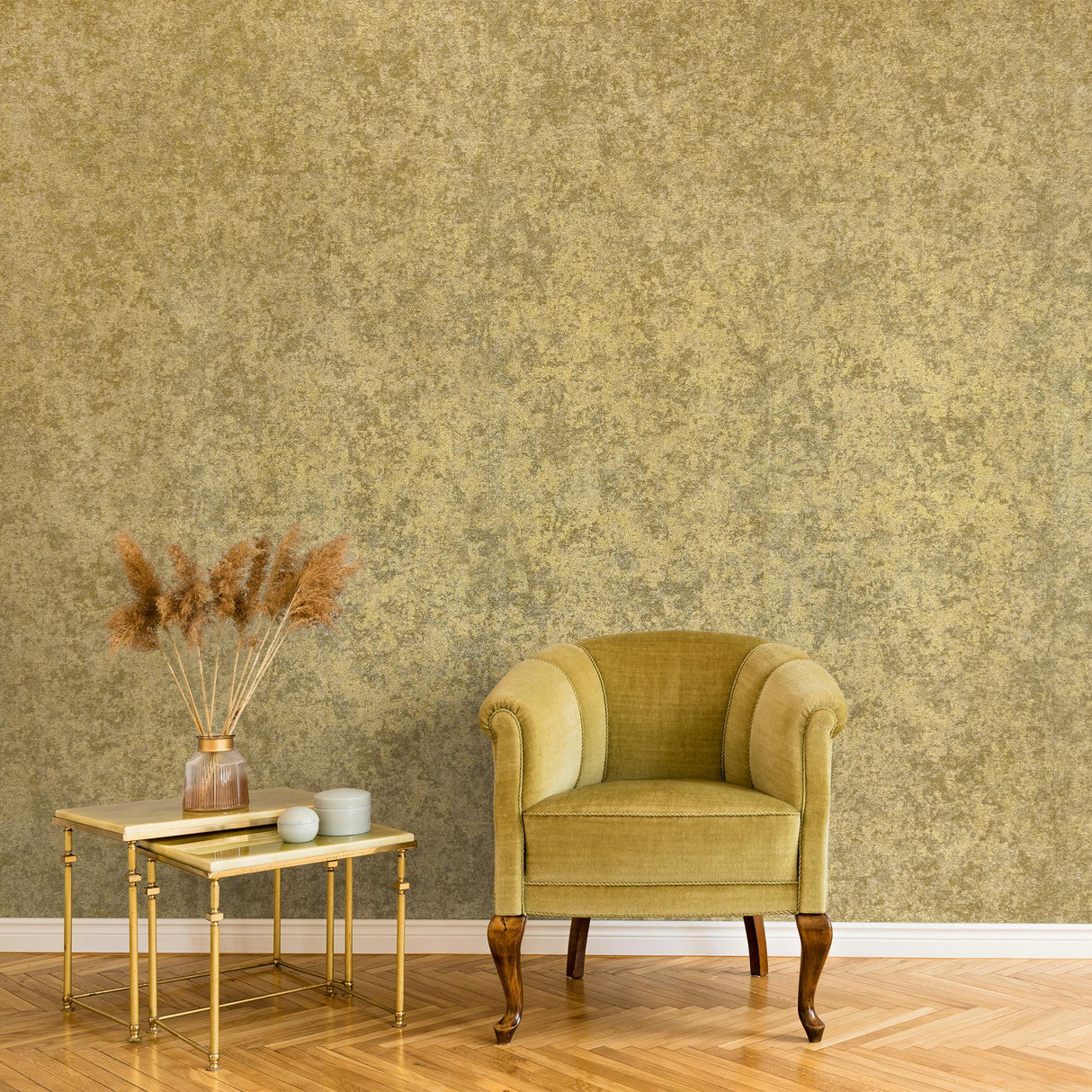 Galerie Satin Gold Wallpaper