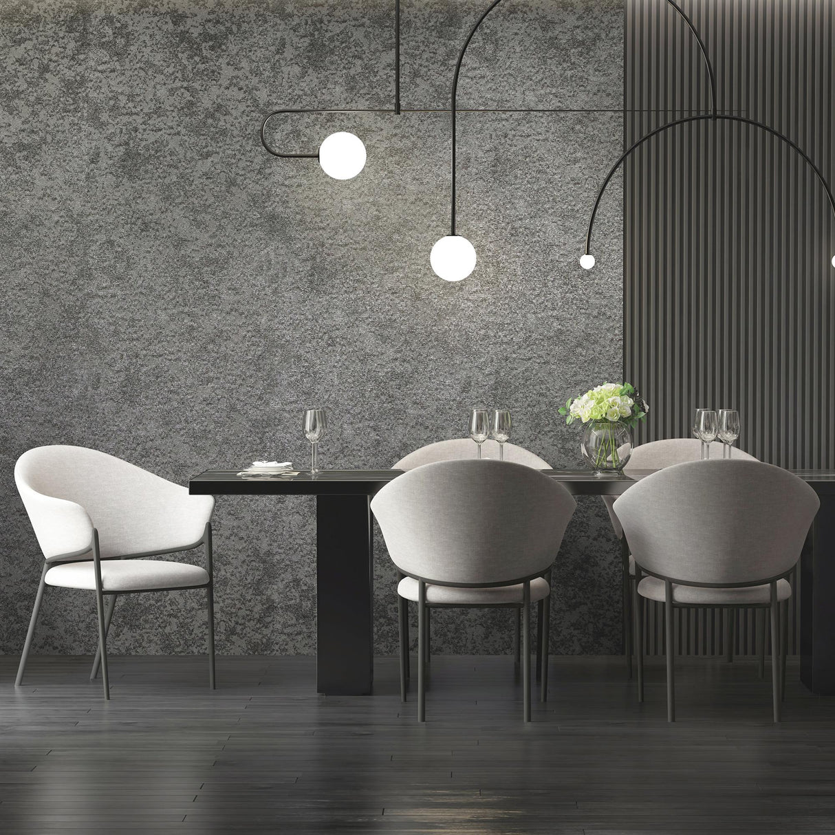 Galerie Satin Black Wallpaper