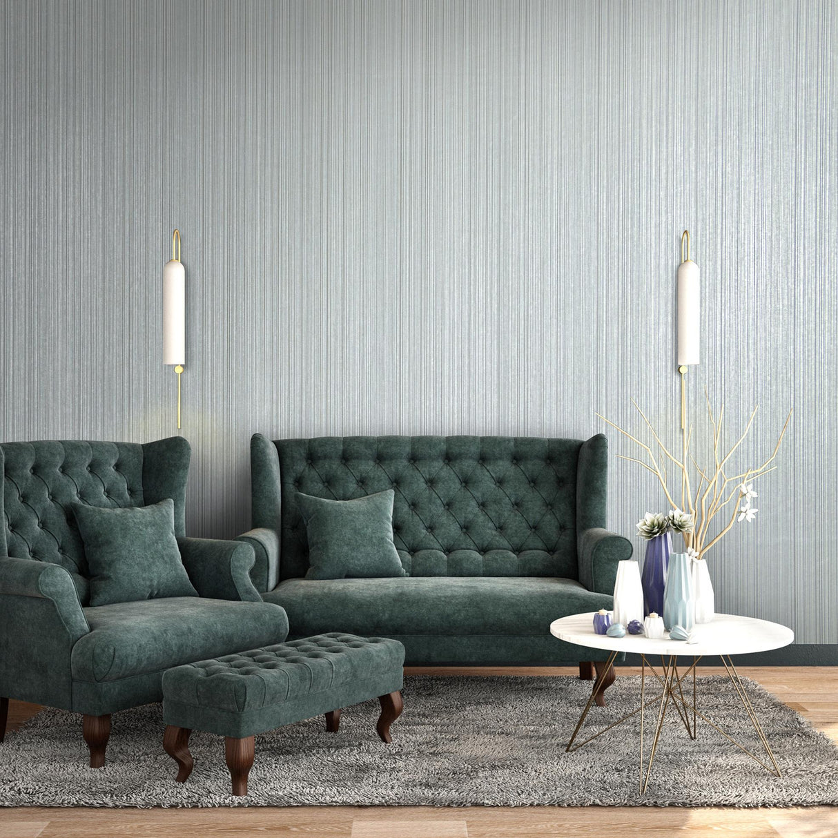 Galerie Jupiter Stone Blue Blue Wallpaper