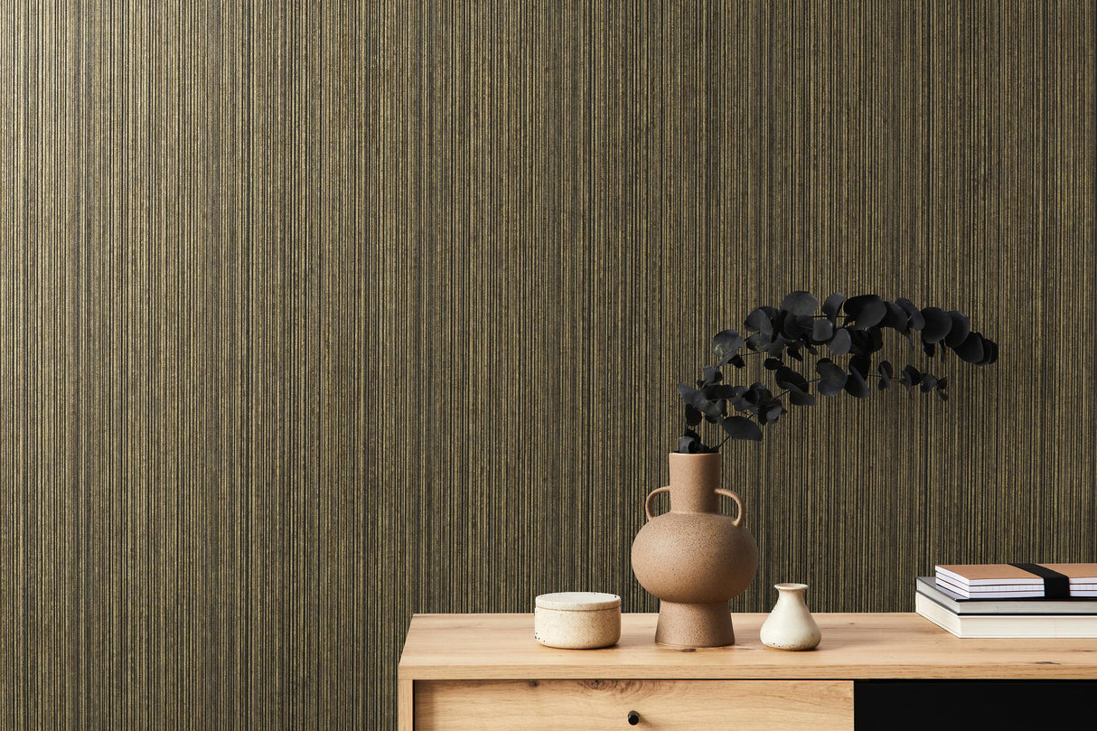 Galerie Jupiter Umber Brown Gold Wallpaper