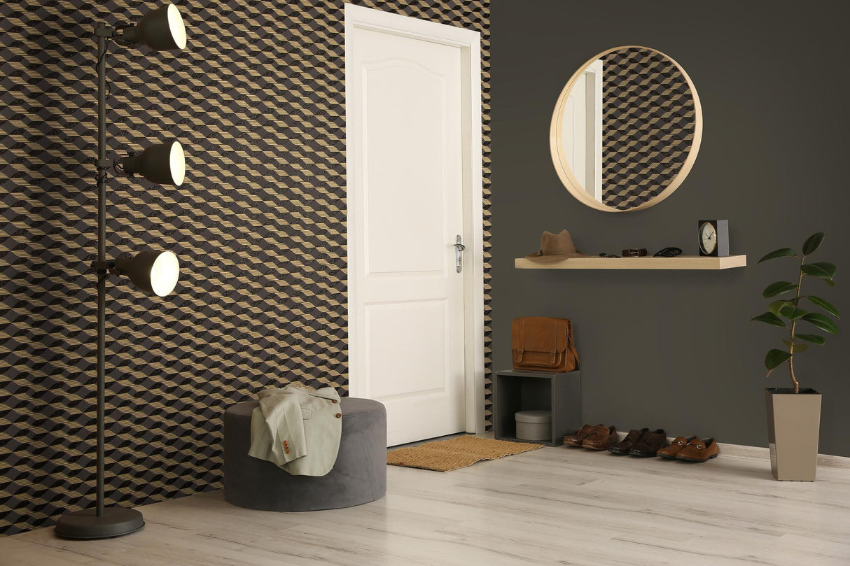 Galerie Venus Umber Brown Bronze Brown Wallpaper