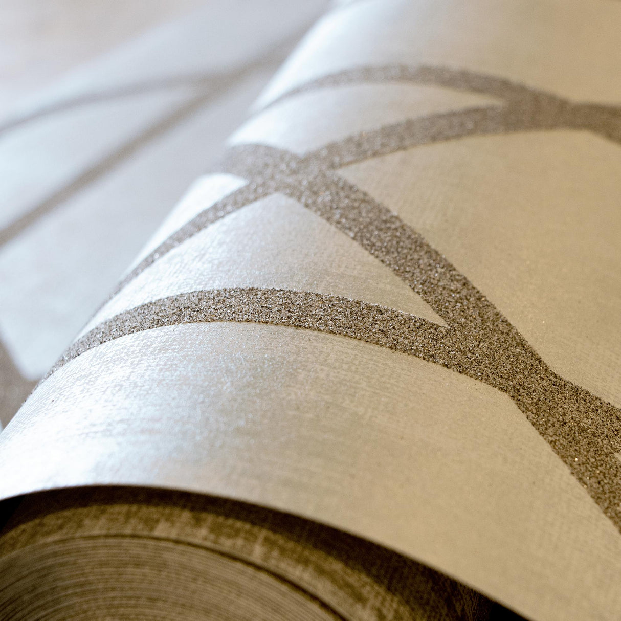 Galerie Saturn Sand Beige Beige Wallpaper