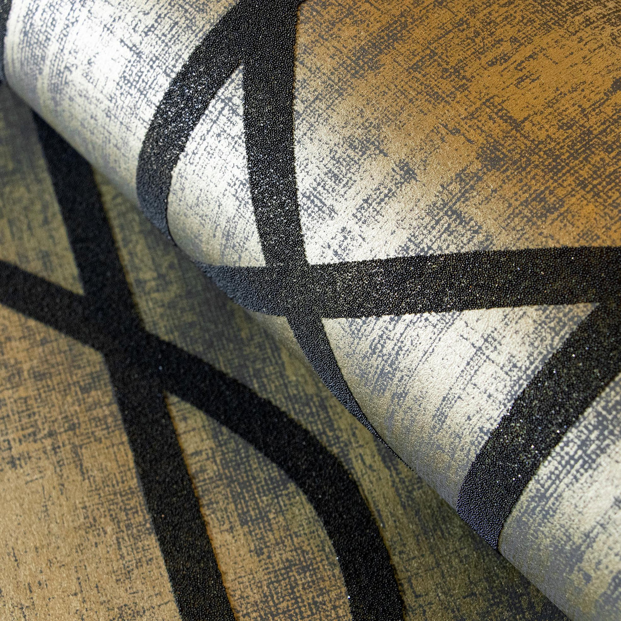 Galerie Saturn Umber Brown Bronze Brown Wallpaper