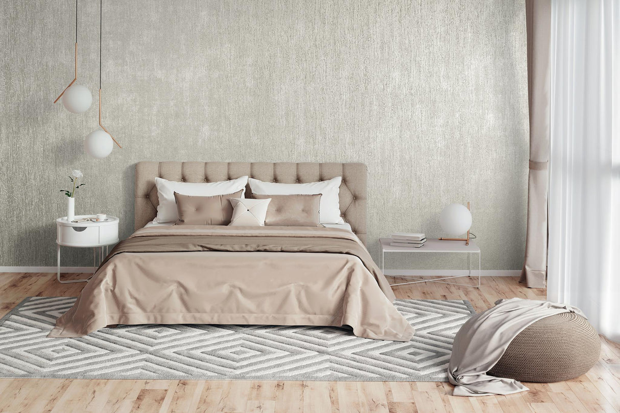 Galerie Neptun Fossil Grey Silver Grey Wallpaper