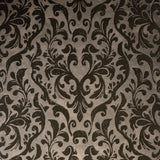 Galerie Mayfair / Loft Damask Flock Bronze Brown Wallpaper