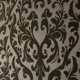 Galerie Mayfair / Loft Damask Flock Bronze Brown Wallpaper
