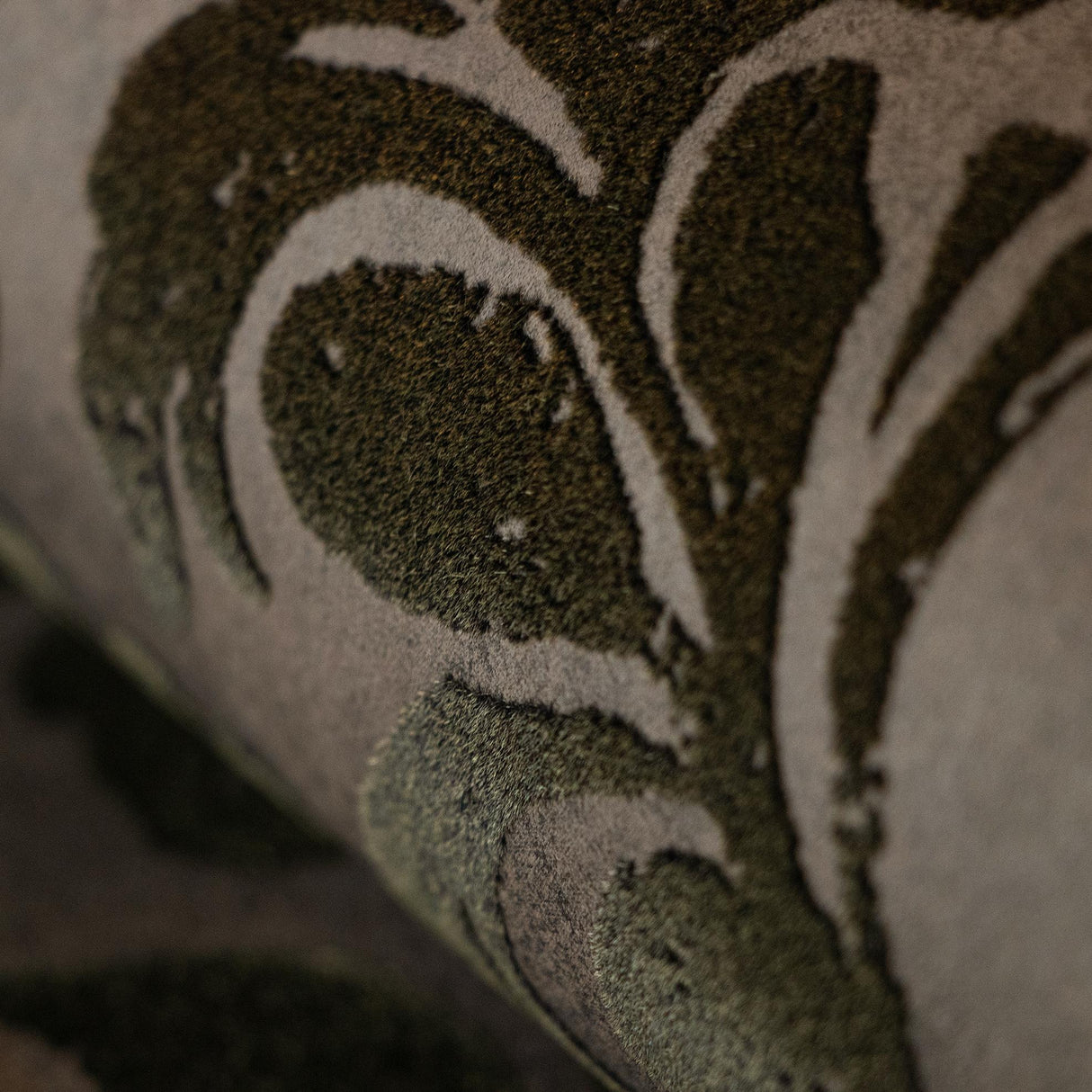 Galerie Mayfair / Loft Damask Flock Bronze Brown Wallpaper